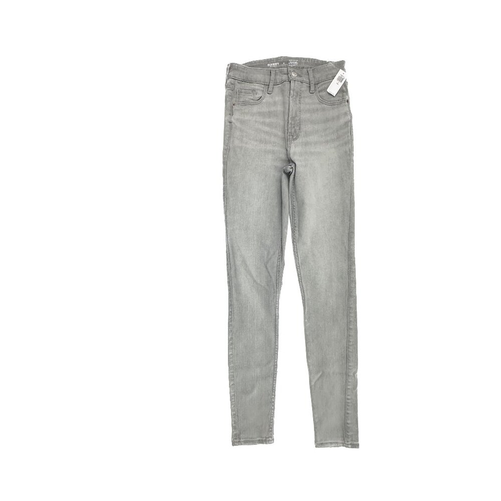 NEW Old Navy Extra High Rise Rockstar Super Skinny Women's size 4 Tall Gray Jean